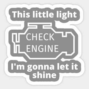 Engine Check funny Sticker